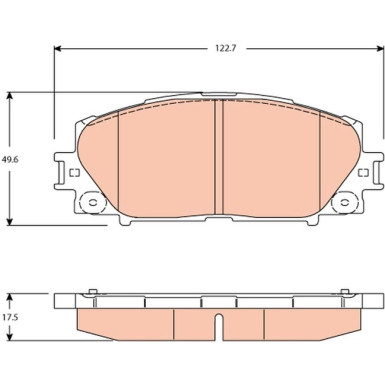 Bremsklötze VA | TOYOTA Yaris 1.0 VVT-i 06 | GDB3459