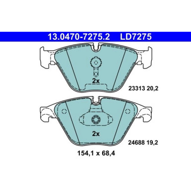 Bremsbelagsatz Bmw S. 5 09- Keramik | 13.0470-7275.2