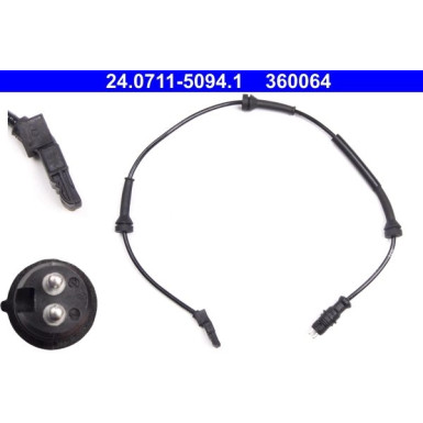 ATE ABS Sensor | 24.0711-5094.1