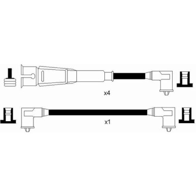 RC-PS1101 NGK | Zündkabelsatz | PORSCHE 924 2.0,11.75-8.89 | 2583