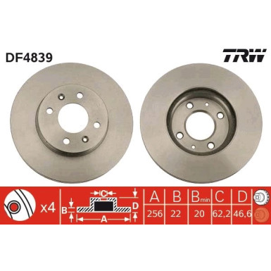 Bremsscheibe Hyundai P. Accent 05 | DF4839