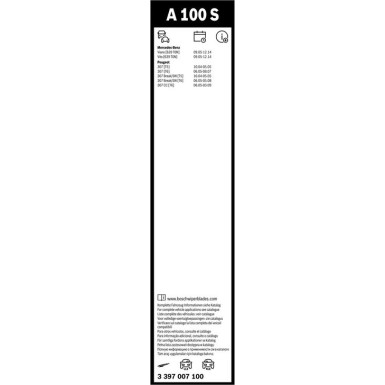 BOSCH | Scheibenwischer Aerotwin A100S | PEUGEOT 307 05 | 3397007100