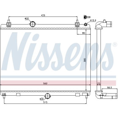 Wasserkühler PKW | PEUGEOT 508 1.6 HDI 11 | 636009