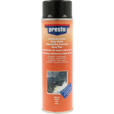 Presto UBS Wachs Unterbodenschutz Schwarz Spray 500ml | 690181