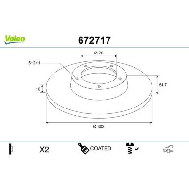 VALEO Bremsscheibe | 672717