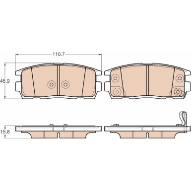 Bremsklötze HA | CHEVROLET,OPEL Antara 06 | GDB3566