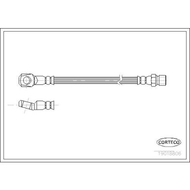 CORTECO Bremsschlauch | 19018806