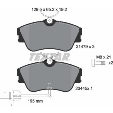 Bremsbelagsatz Vw P. T4 09/90 15 | 2147903