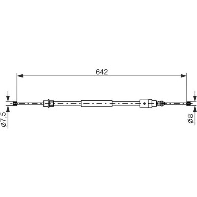 Handbremsseil re | PEUGEOT 406 96 | 1987477573