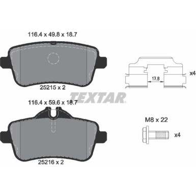 Bremsbelagsatz Db T. W166/X166 Gl/Ml 11 | 2521502