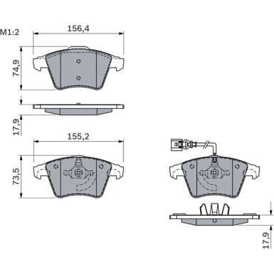 Bremsklötze | VW T5,T6 | 0 986 494 107