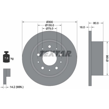 Bremsscheibe Fiat T. Ducato 06- 2000Kg | 92157600