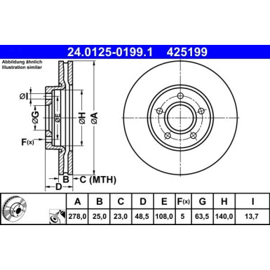 Bremsscheibe Ford P. C-Max/Focus 10 | 24.0125-0199.1