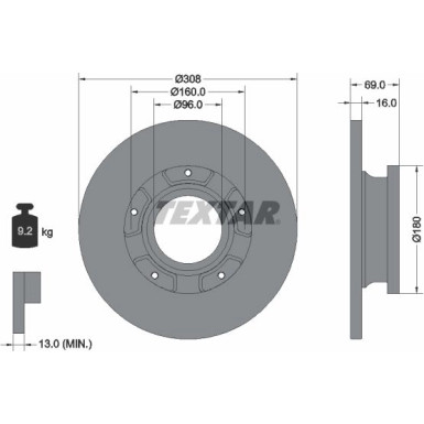 Bremsscheibe | 92292603