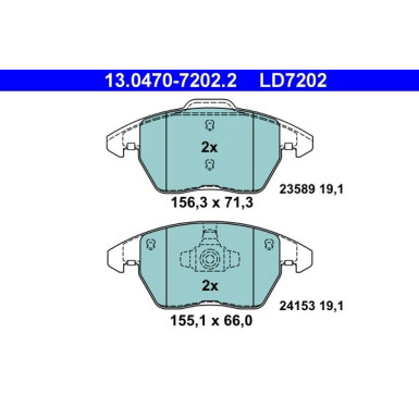 Bremsbelagsatz Peugeot S. 207/208/307/308/3008/Rcz 03- Keramik | 13.0470-7202.2