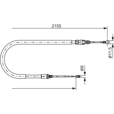 Handbremsseil | PEUGEOT 407 04 | 1987477994