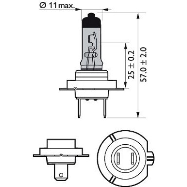 H7 12V 55W PX26d WhiteVision Ultra Moto 1st. Blister Philips | 12972WVUBW