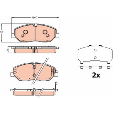 Bremsklötze | HYUNDAI H350 15 | GDB2227