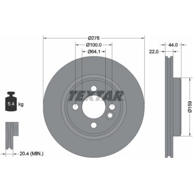 Bremsscheibe Mini P. Cooper/One 1.4-1.6 01-07 | 92262403