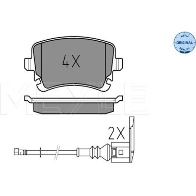 Bremsbelagsatz Vw T. Multivan/T5 03- Mit Sensor | 025 233 2617/W