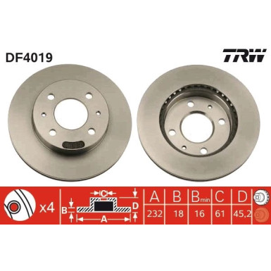 Bremsscheibe Nissan P. Almera | DF4019