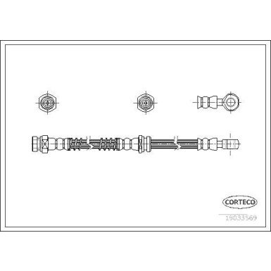 CORTECO Bremsschlauch | 19033569