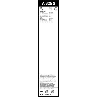 BOSCH | Scheibenwischer Aerotwin A825S | MERCEDES-BENZ C-Klasse (W204) | 3397009825