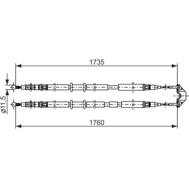 Handbremsseil | OPEL Astra H Caravan 04 | 1987477934