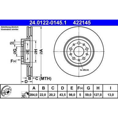 Bremsscheibe Alfa S. 147/156/164/Gt 87-10 | 24.0122-0145.1