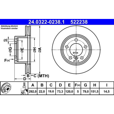 Bremsscheibe Bmw S. 1/3 1.6-2.0 03-13 Power Disc | 24.0322-0238.1