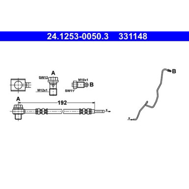 Bremsschlauch | 24.1253-0050.3