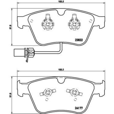 BREMBO Bremsklötze VA | BENTLEY Continental 03 | P 05 003