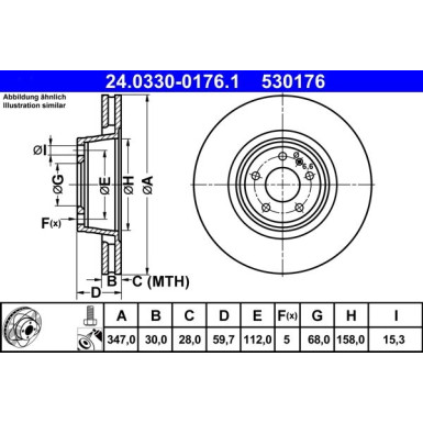 Bremsscheibe Audi P. A6 2.0-4.2 04-11 Power Disc | 24.0330-0176.1