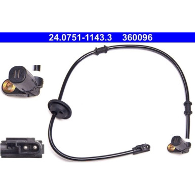 ATE ABS Sensor | 24.0751-1143.3