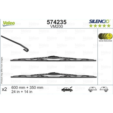 VALEO Silencio Conventional Set | Flachbalkenwischer | 574235