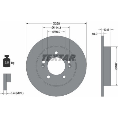 Bremsscheibe Hyundai T. Ix20 10-/Kia Venga | 92226103