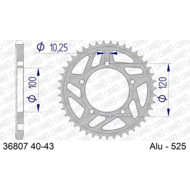 AFAM Kettenrad ALU | für 525 | 36807-41