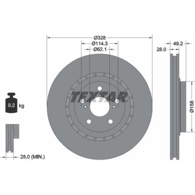 Bremsscheibe | 92259405