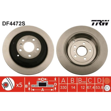 Bremsscheibe Db T. W164/W251 | DF4472S