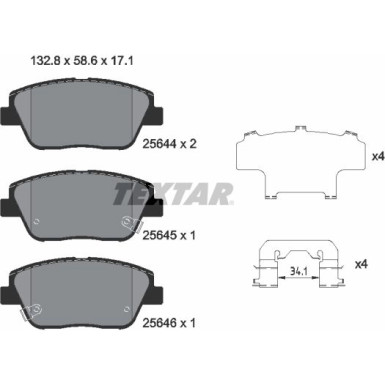 Bremsbelagsatz Kia P. Optima 12- Disc 300mm | 2564401