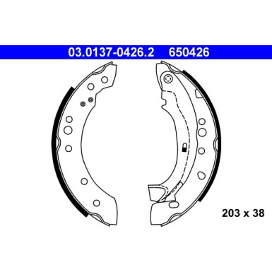 ATE Bremsbacken | 03.0137-0426.2