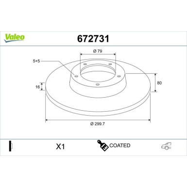 VALEO Bremsscheibe | 672731