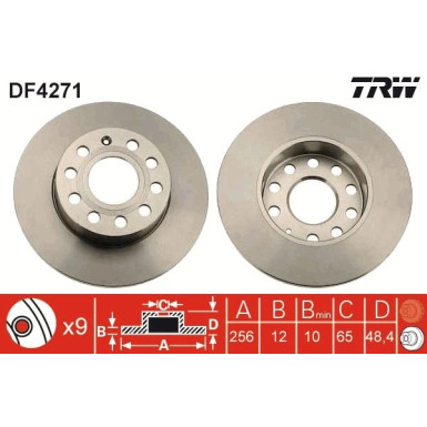 Bremsscheibe Vw T. Touran | DF4271