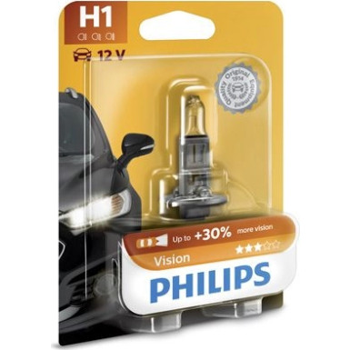 H1 12V 55W P14,5s Vision +30% 1 St. Blister Philips | 12258PRB1