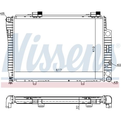 Wasserkühler PKW | MERCEDES 202-SERIE C 220 93 | 62750A