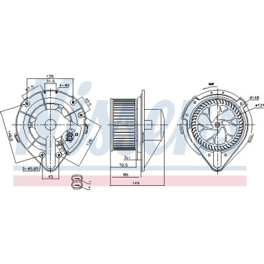 Innenraumgebläse | Audi A4/BMW 5 87-01 | 87064