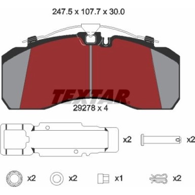 Bremsbelagsatz Iveco P. /T. Eurocargo/Stralis 00 | 2927801