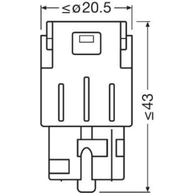 WY21W Osram | LED Amber 12V | LEDriving | 7504DYP-02B