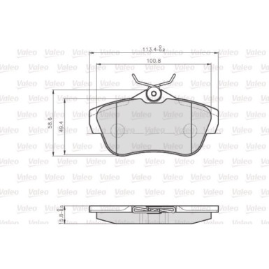 VALEO Bremsbeläge | 872578