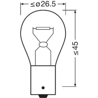 P21W Osram | 24V 21W BA15S | METALLSOCKEL Truckstar Pro | 7511TSP